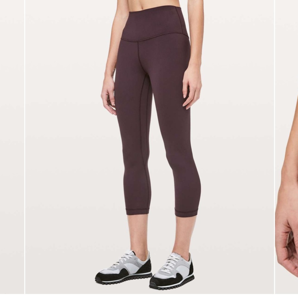 Lululemon cropped align leggings, worn once, “plum shadow purple”